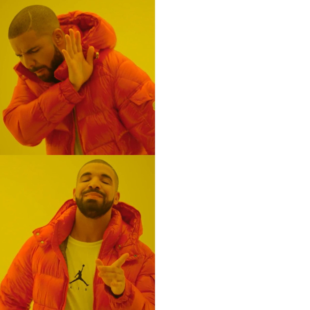 Drake Hotline Bling meme about KEEN