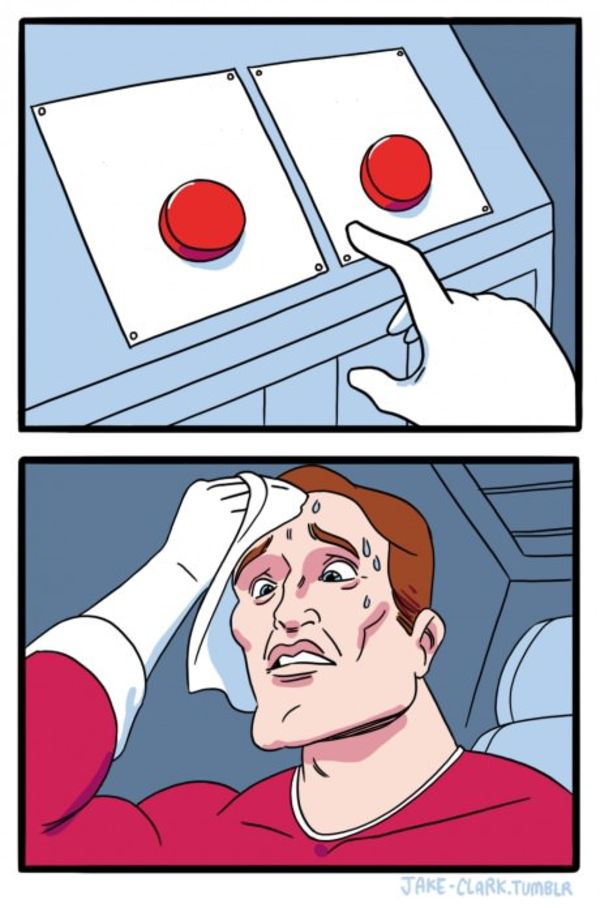 Two Buttons meme about KEEN