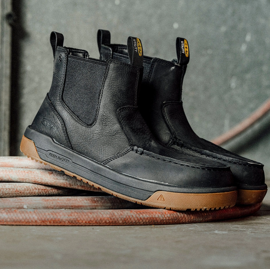 A KEEN work shoe photographed for the Flux Pack